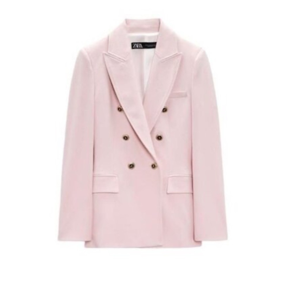 Baby pink captains blazer